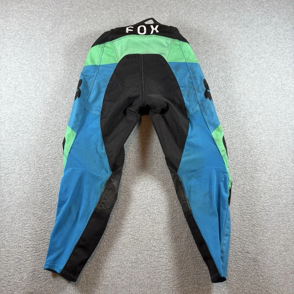 Fox Racing 180 Motocross Pants Youth 24 Blue Green Black MX ATV Riding Gear